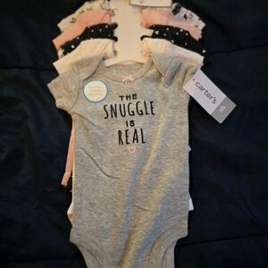 Carter's Gray Bodysuit - The Snuggle is Real (GIRLS)